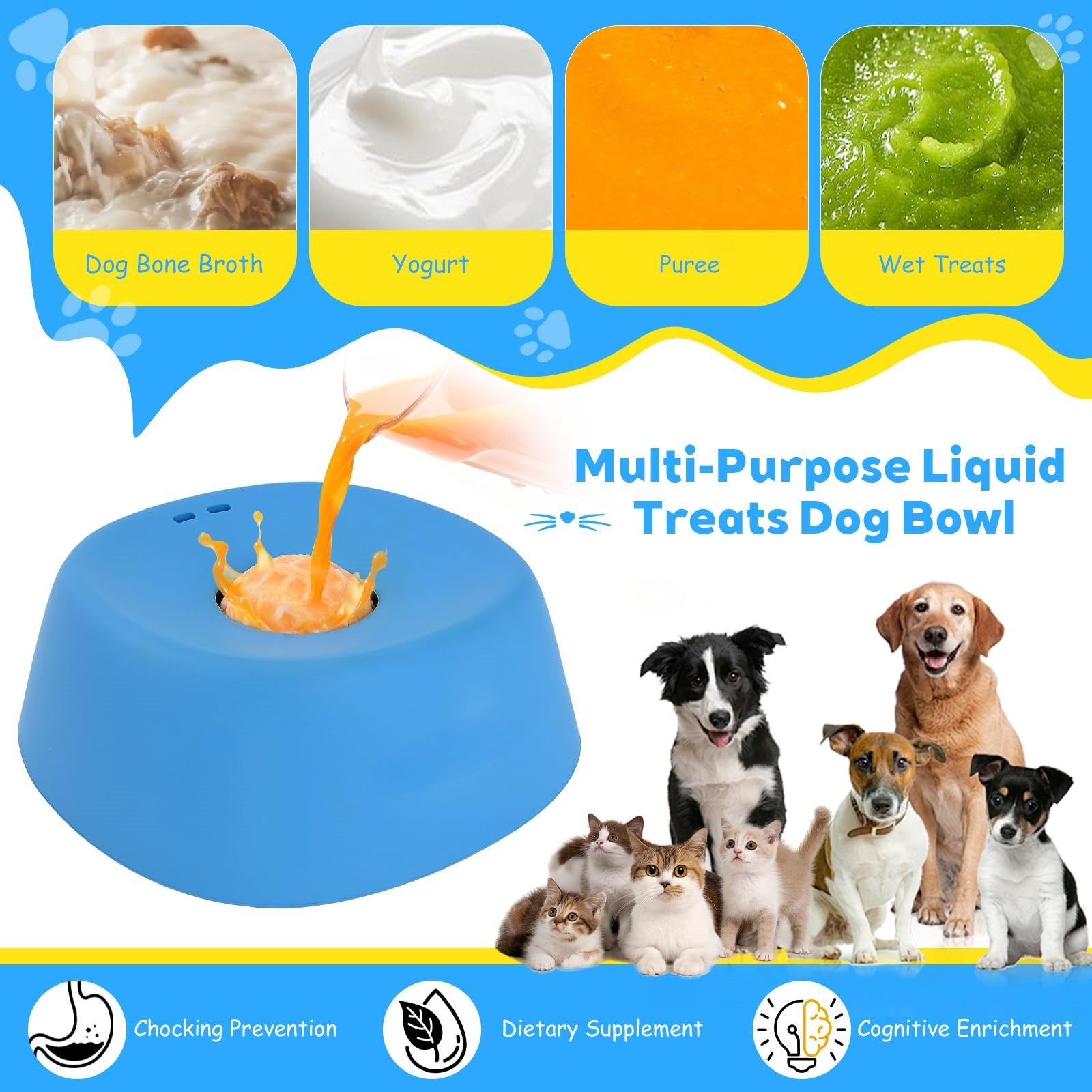 Lick & Calm Dog Feeder Bowl